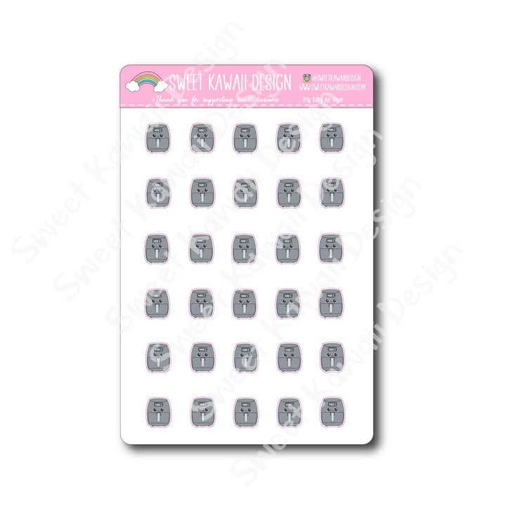 Kawaii Air Fryer Stickers