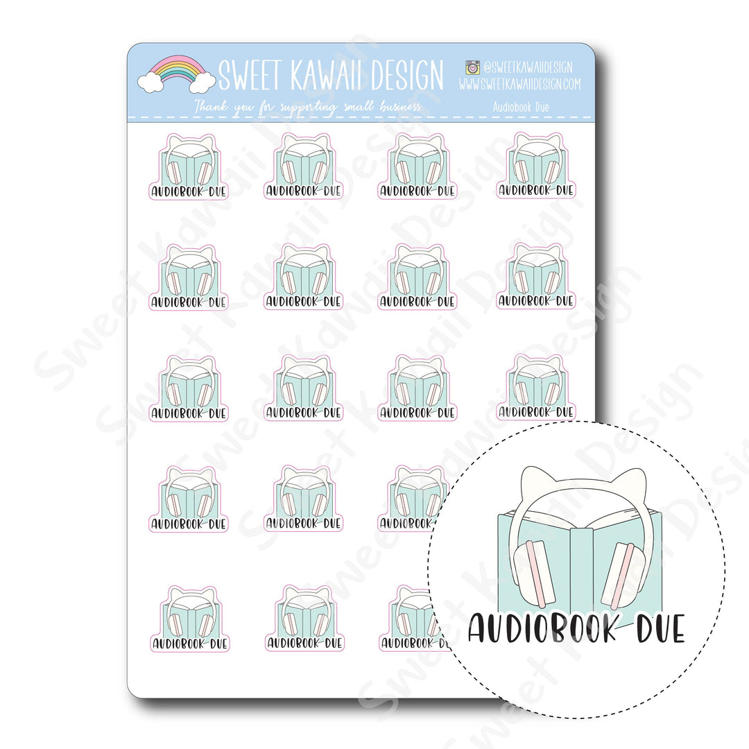 Kawaii Audiobook Due Stickers