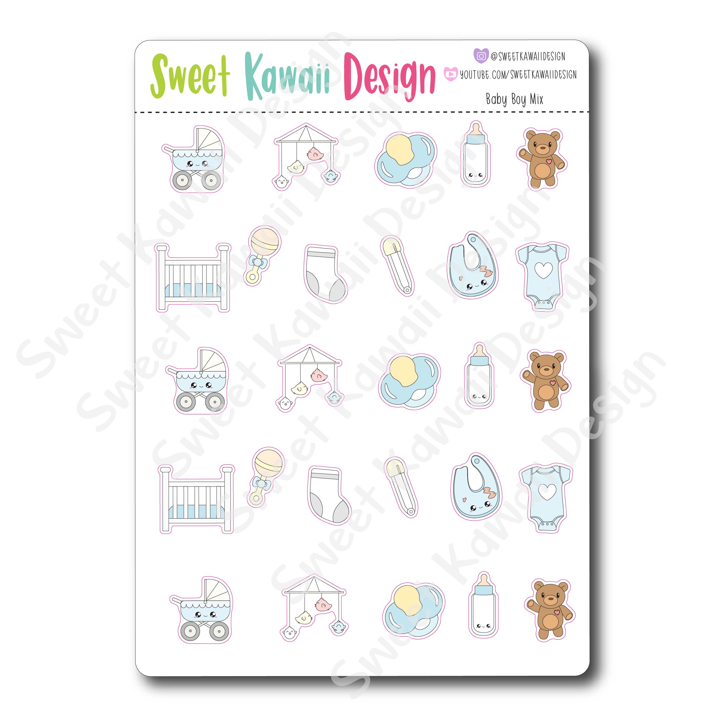 Kawaii Baby Stickers - Options Available