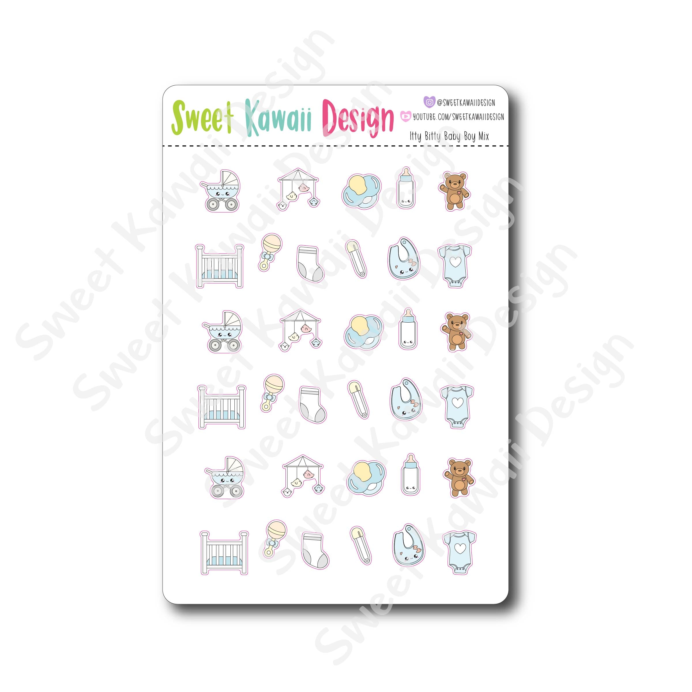 Kawaii Baby Stickers - Options Available