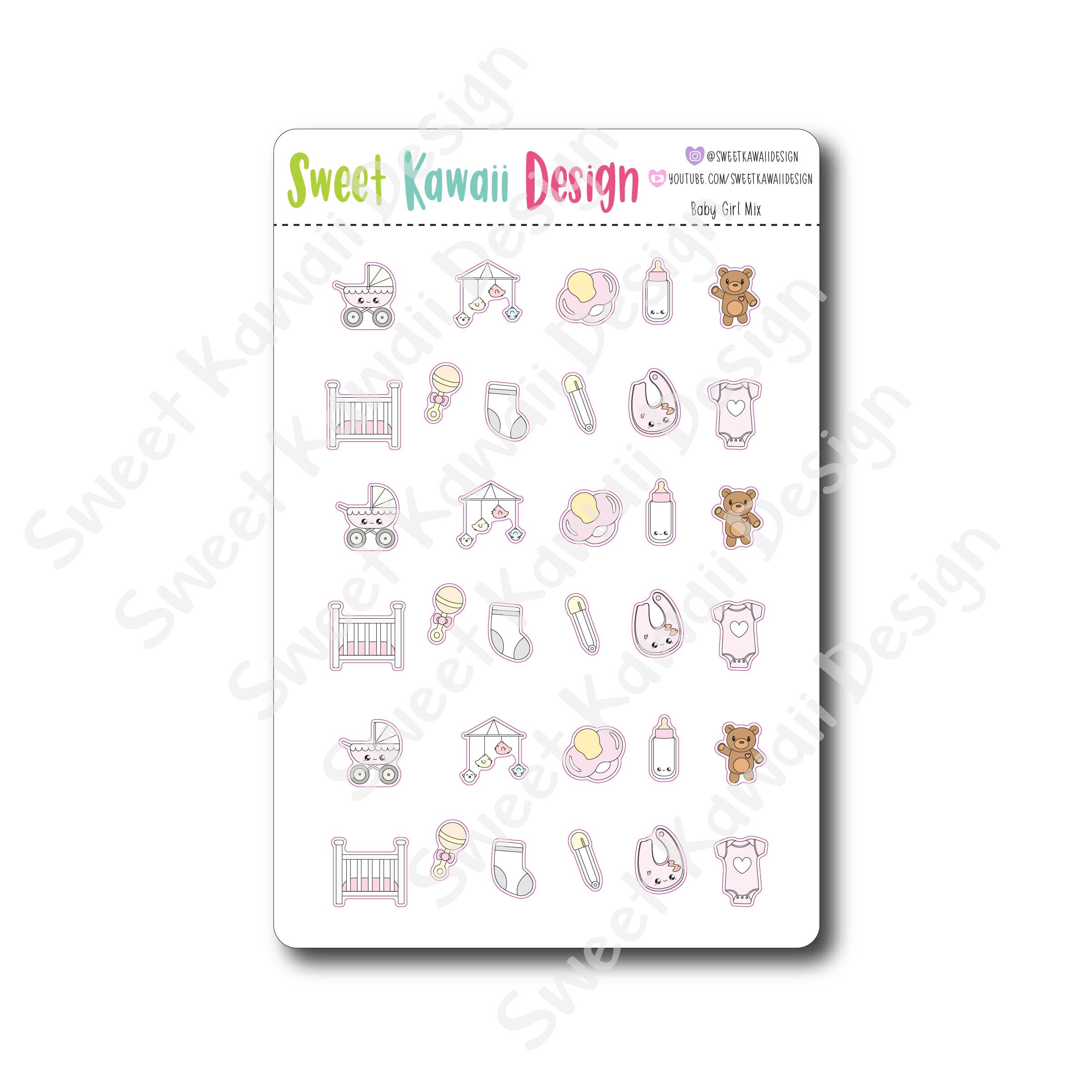 Kawaii Baby Stickers - Options Available
