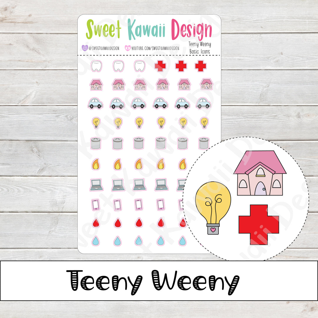Teeny Weeny Basic Icon Stickers