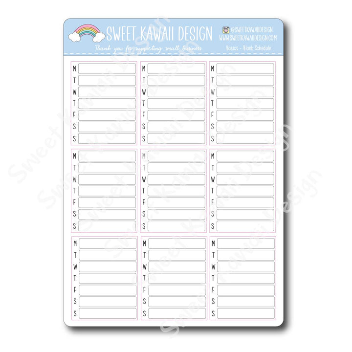 Basics - Functional Stickers - Size options available