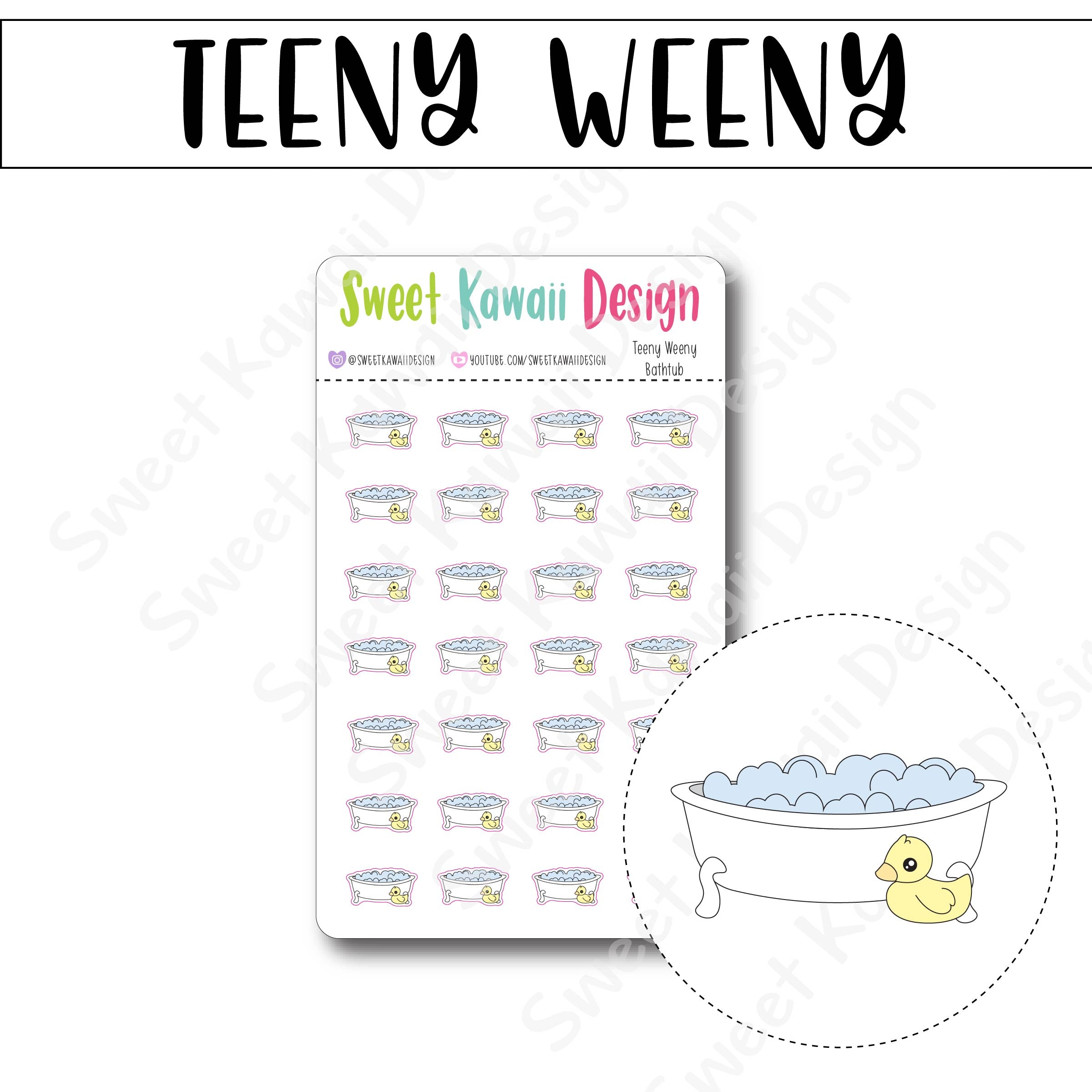 Teeny Bathtub Stickers