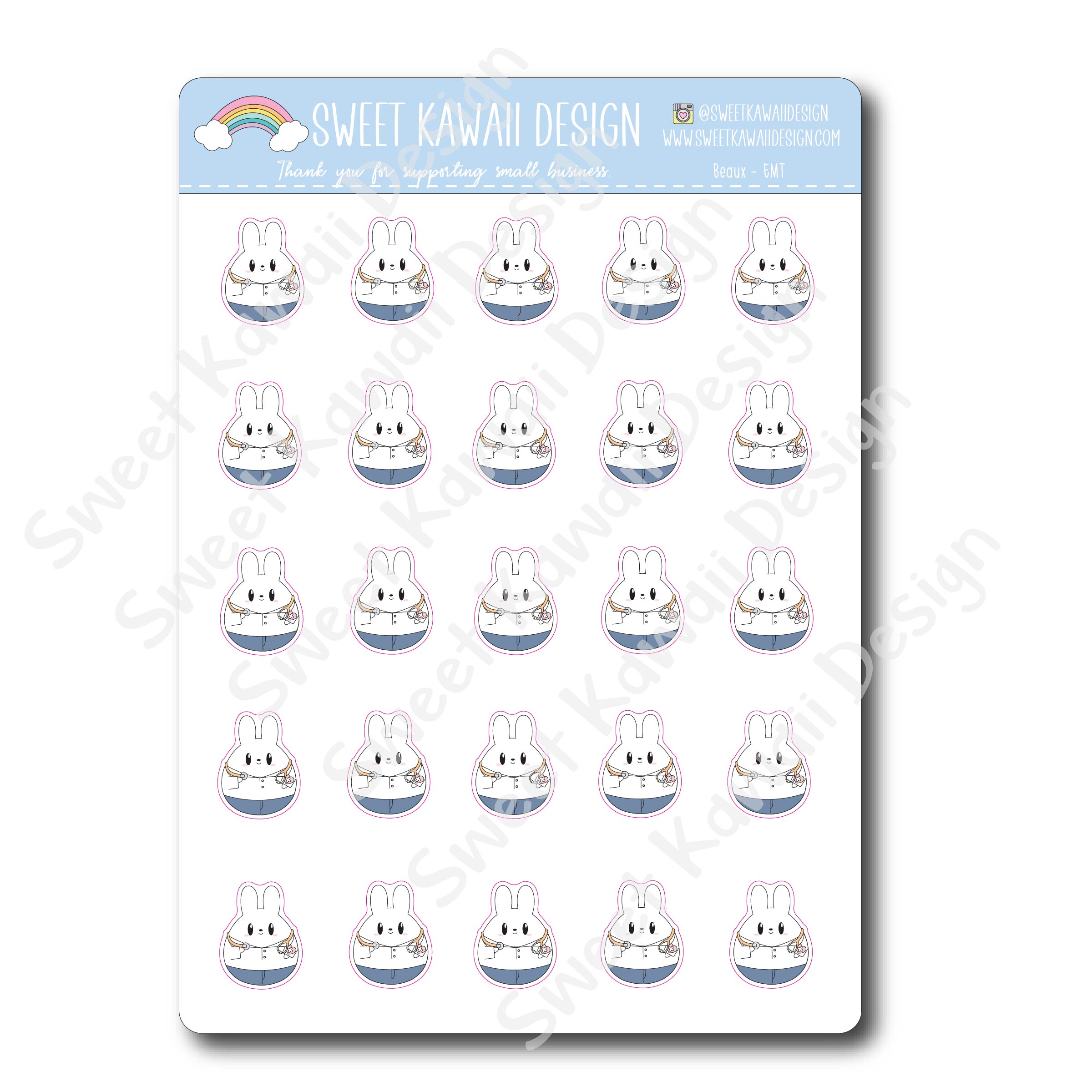 Kawaii Beaux Stickers - EMT