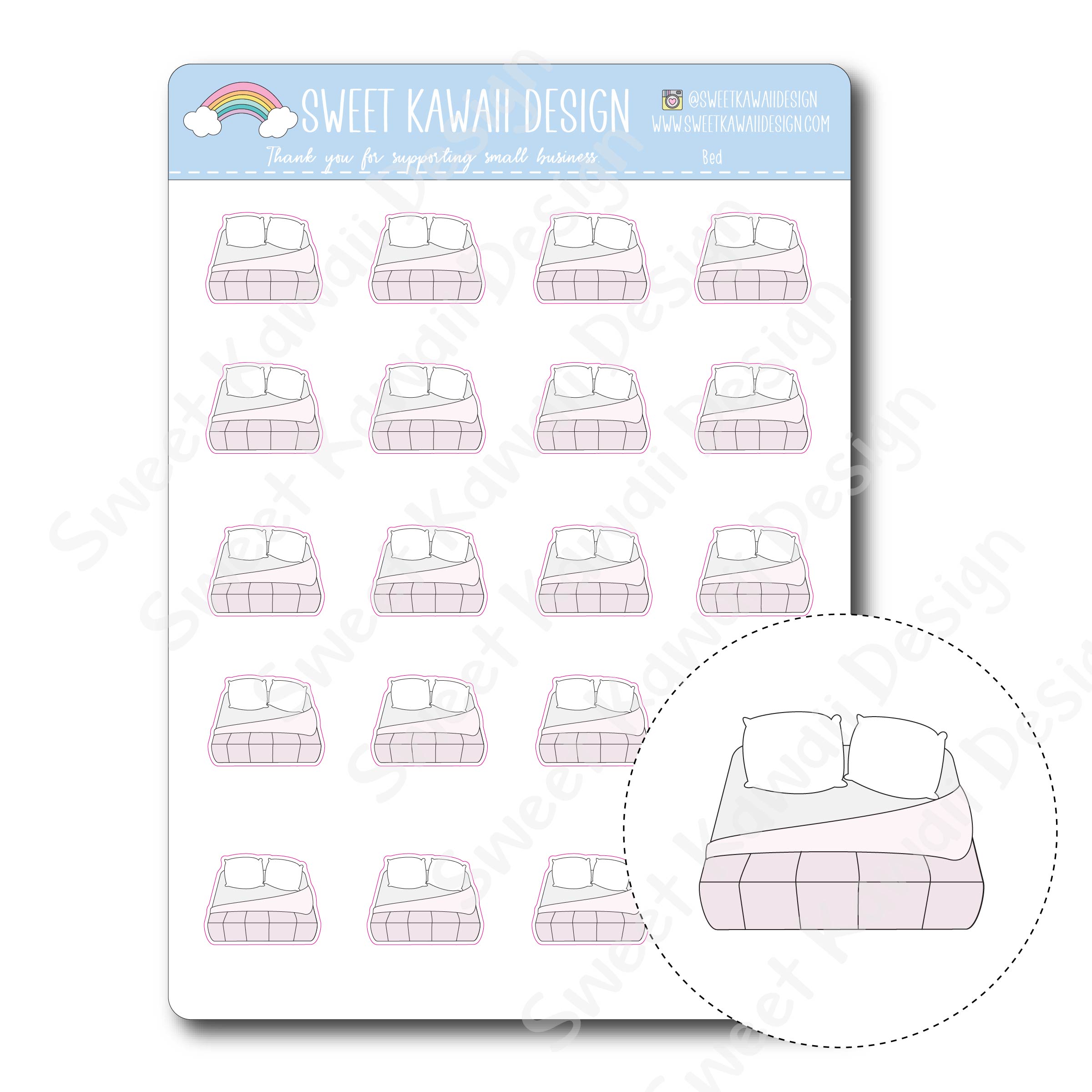 Kawaii Bed Stickers