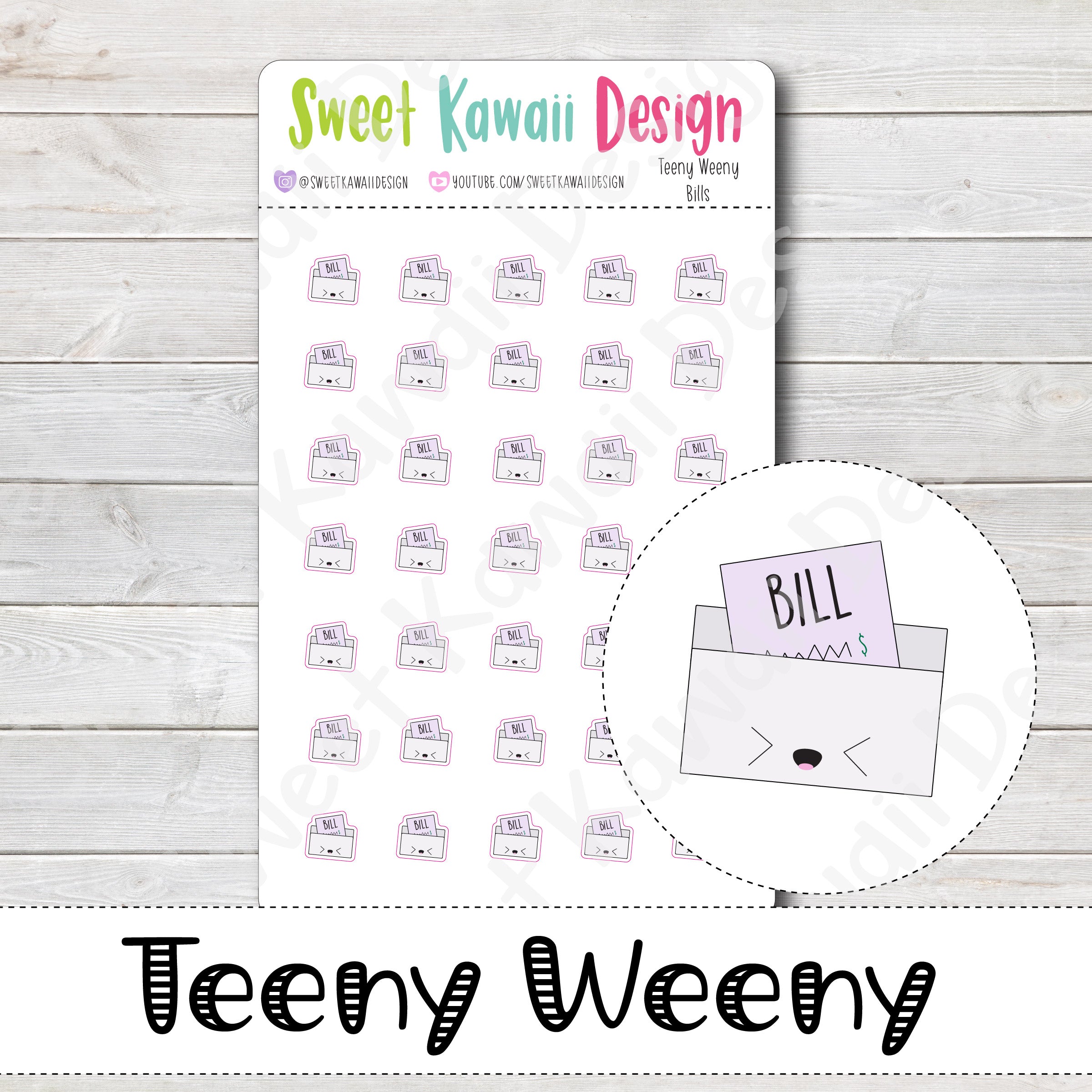 Teeny Weeny Bills Stickers
