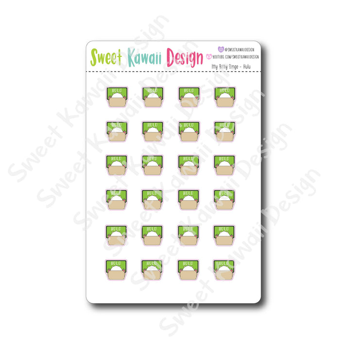 Kawaii Binge Watching Stickers - OPTIONS AVAILABLE
