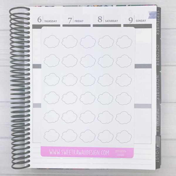 Kawaii Cloud Bubbles Stickers