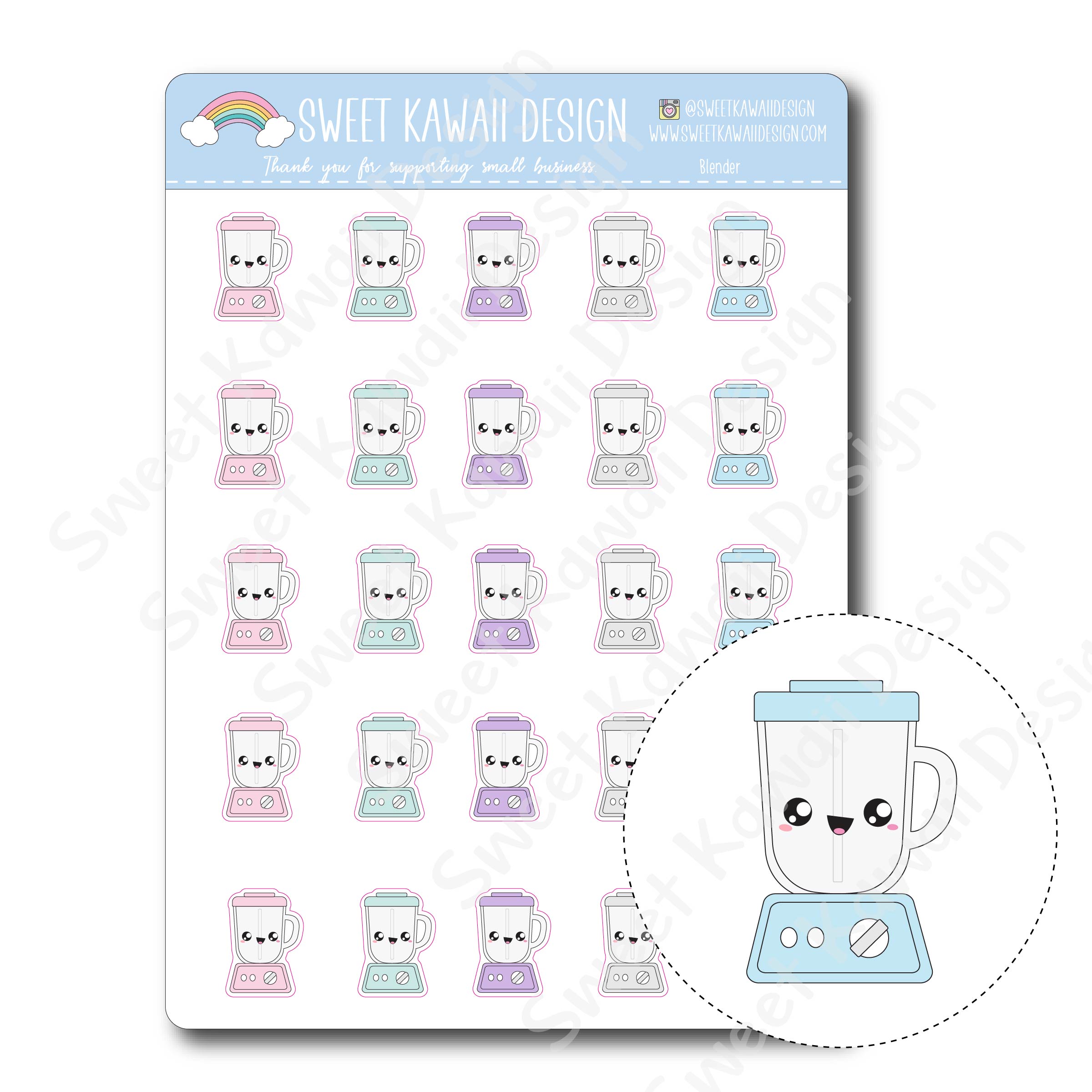 Kawaii Blender Stickers