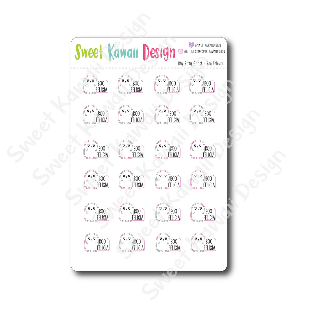 Kawaii Ghost Stickers - Boo Felicia