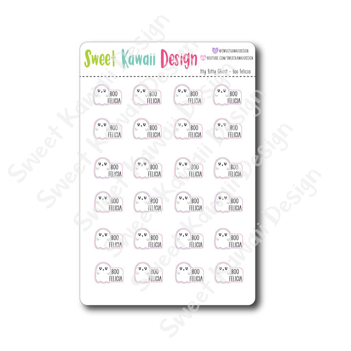 Kawaii Ghost Stickers - Boo Felicia