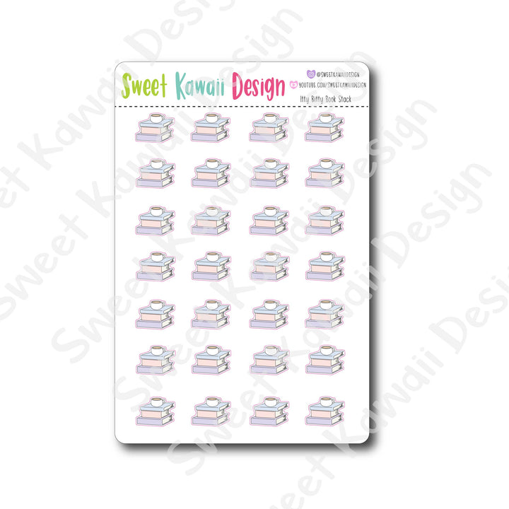 Kawaii Book Stack Stickers