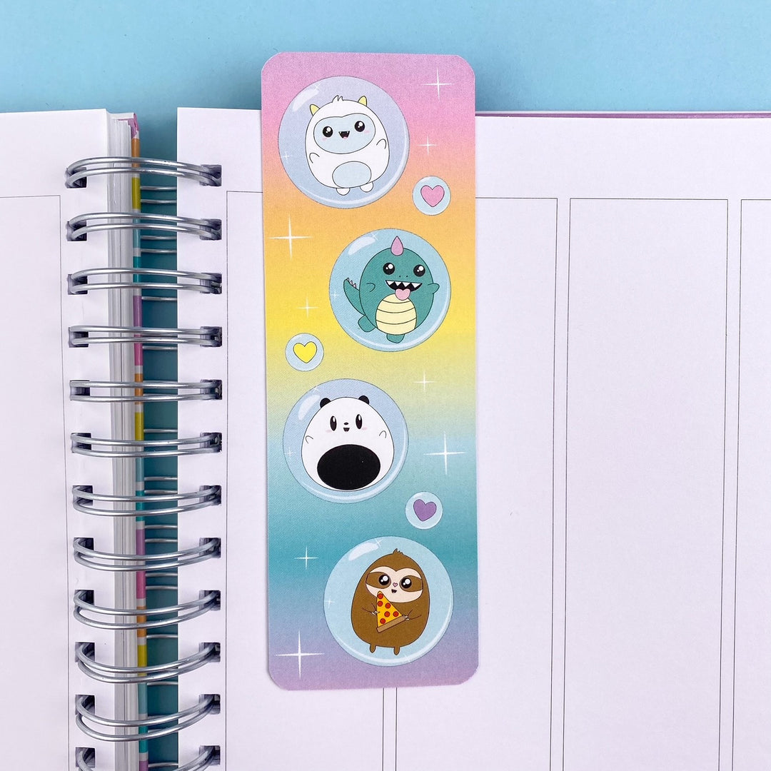 Happy Critter Bubbles Bookmark 2x6