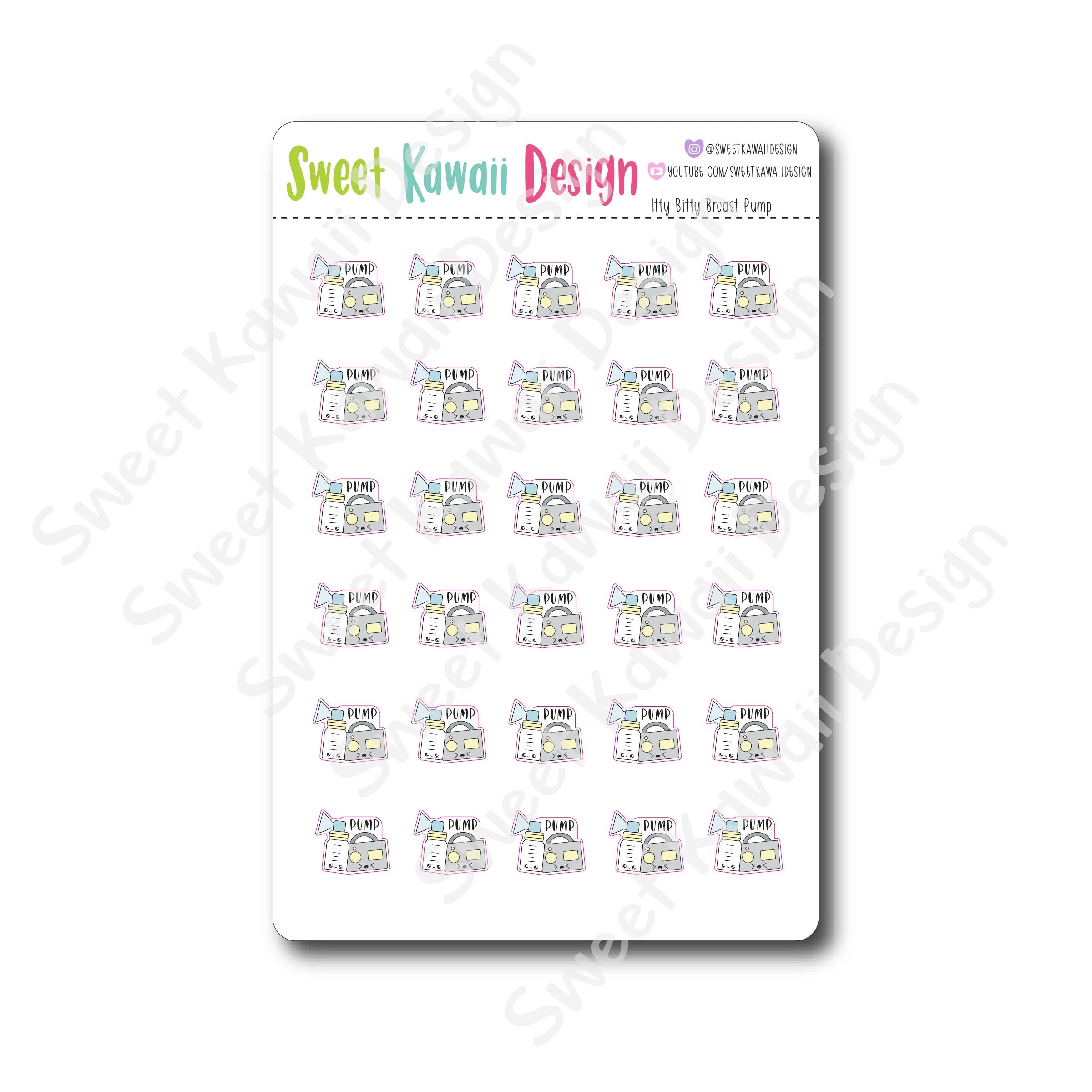 Kawaii Breast Pump Stickers