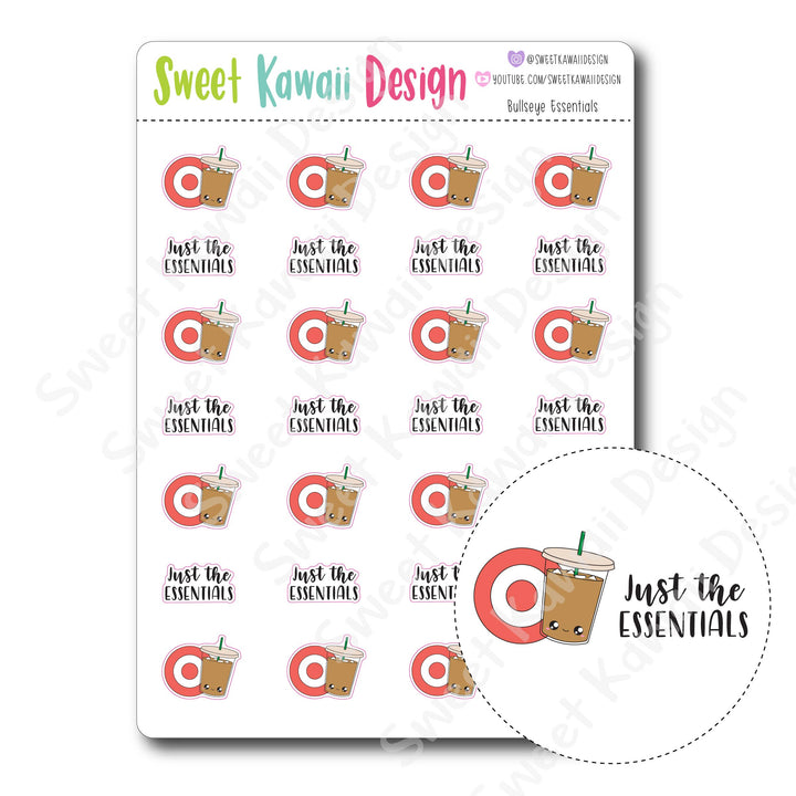 Kawaii Bullseye Essentials Stickers