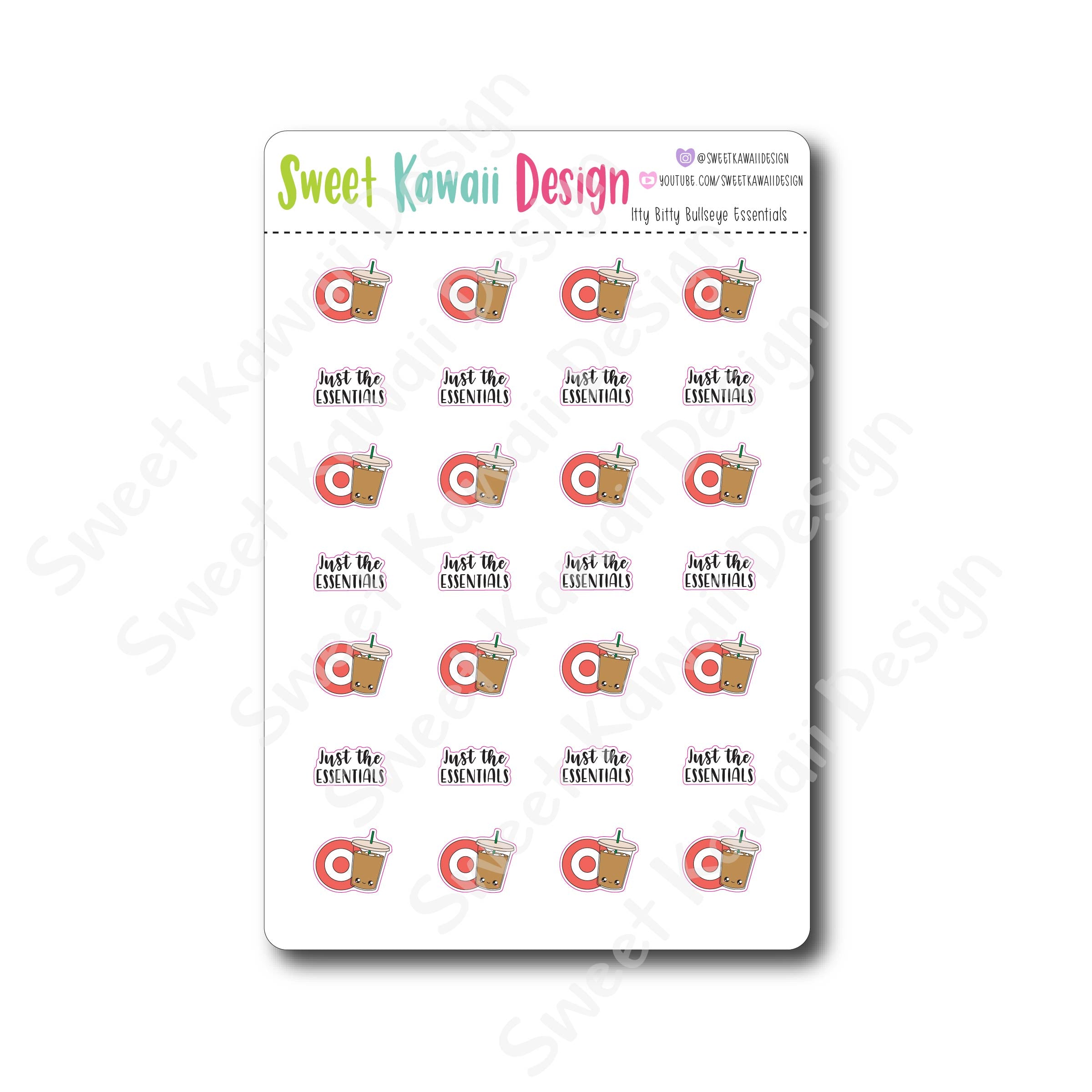 Kawaii Bullseye Essentials Stickers