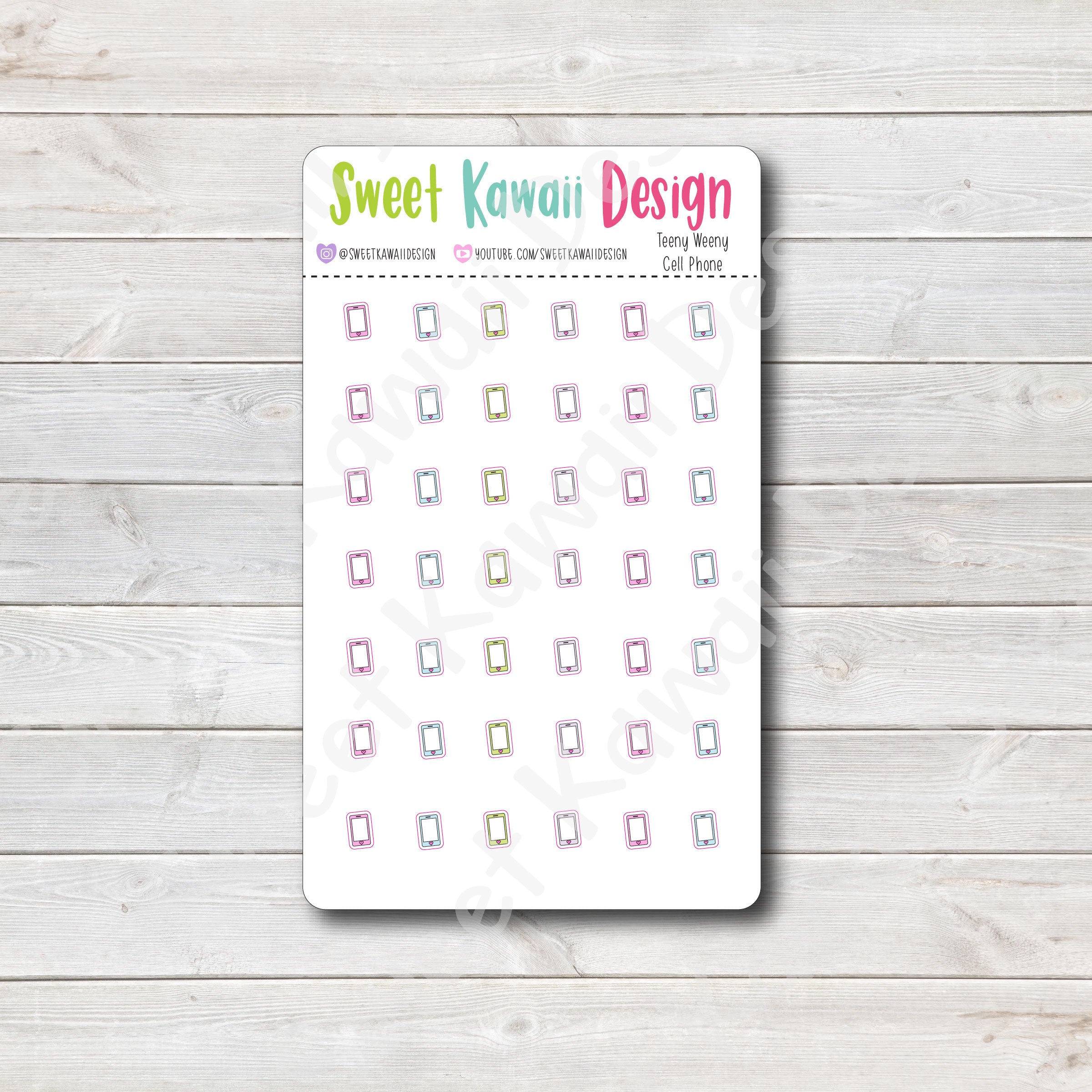 Teeny Weeny Cell Phone Stickers