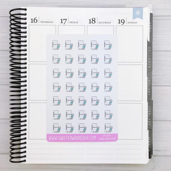 Kawaii Change Water Filter Stickers
