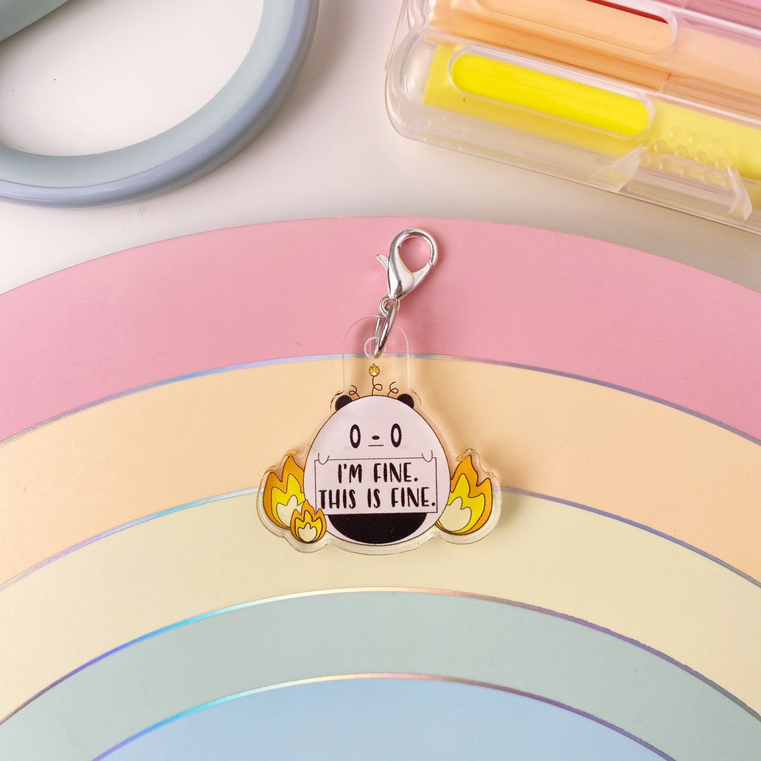 Poe "I'm Fine" Acrylic Charm