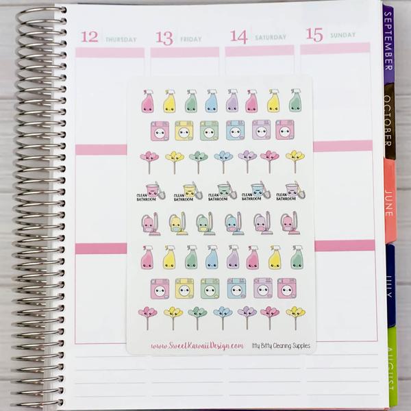Kawaii Cleaning Supply Stickers