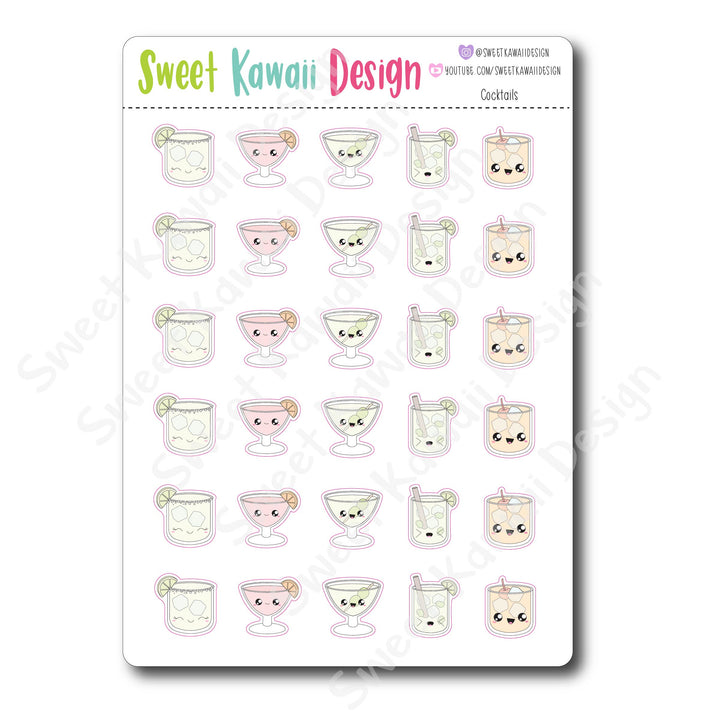 Kawaii Cocktail Stickers