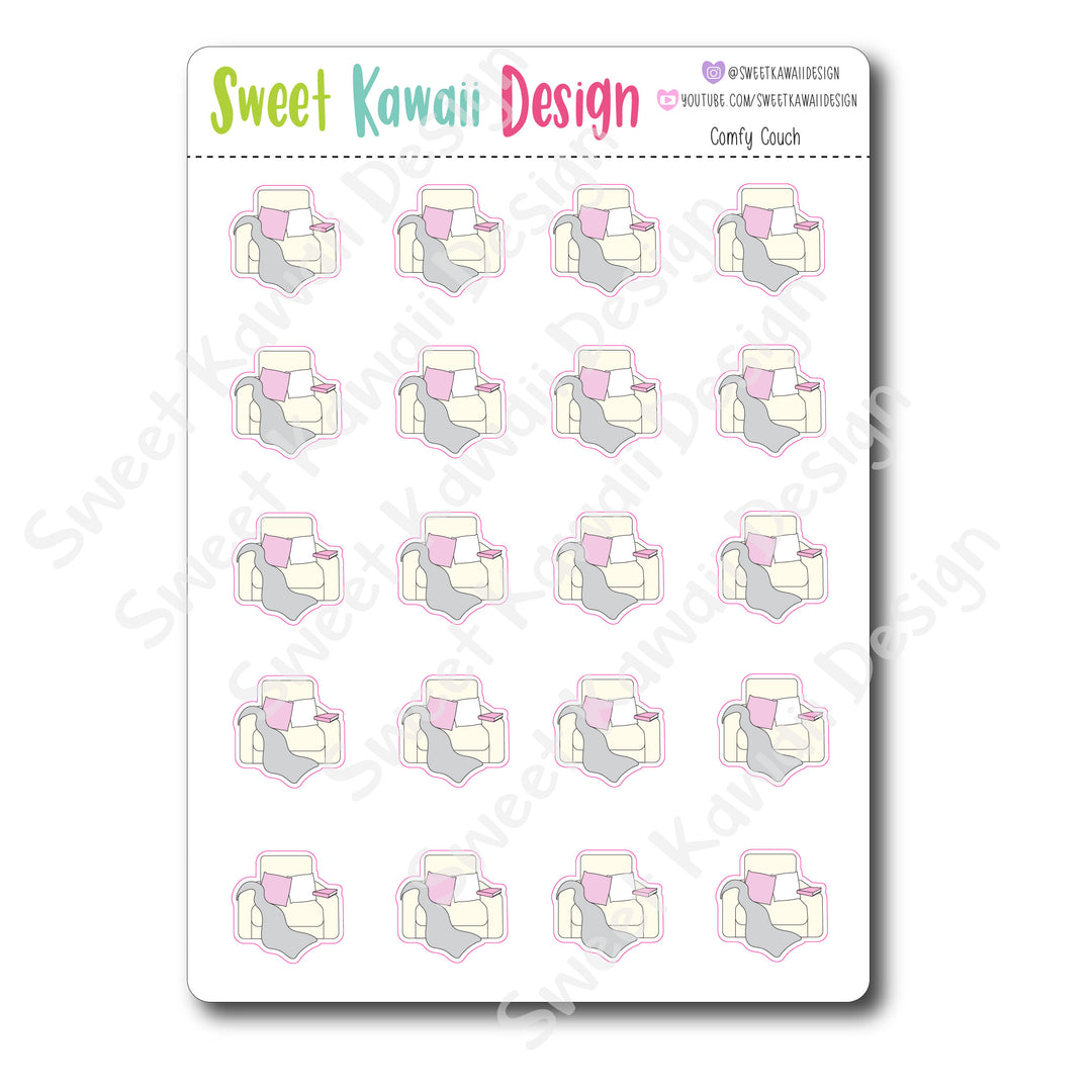 Kawaii Comfy Couch Stickers