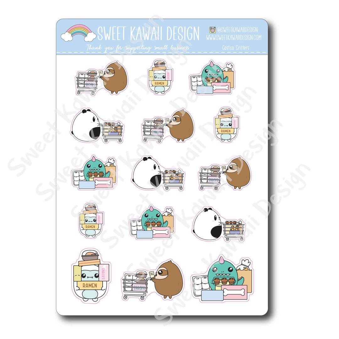 Kawaii Costco Critters Stickers