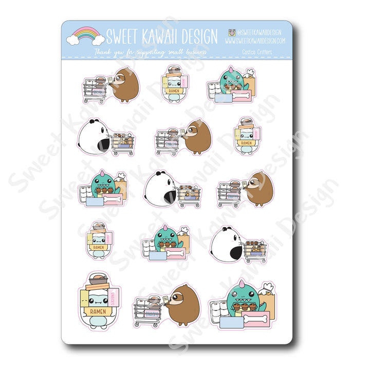 Kawaii Costco Critters Stickers