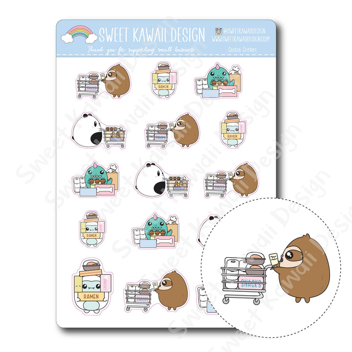 Kawaii Costco Critters Stickers