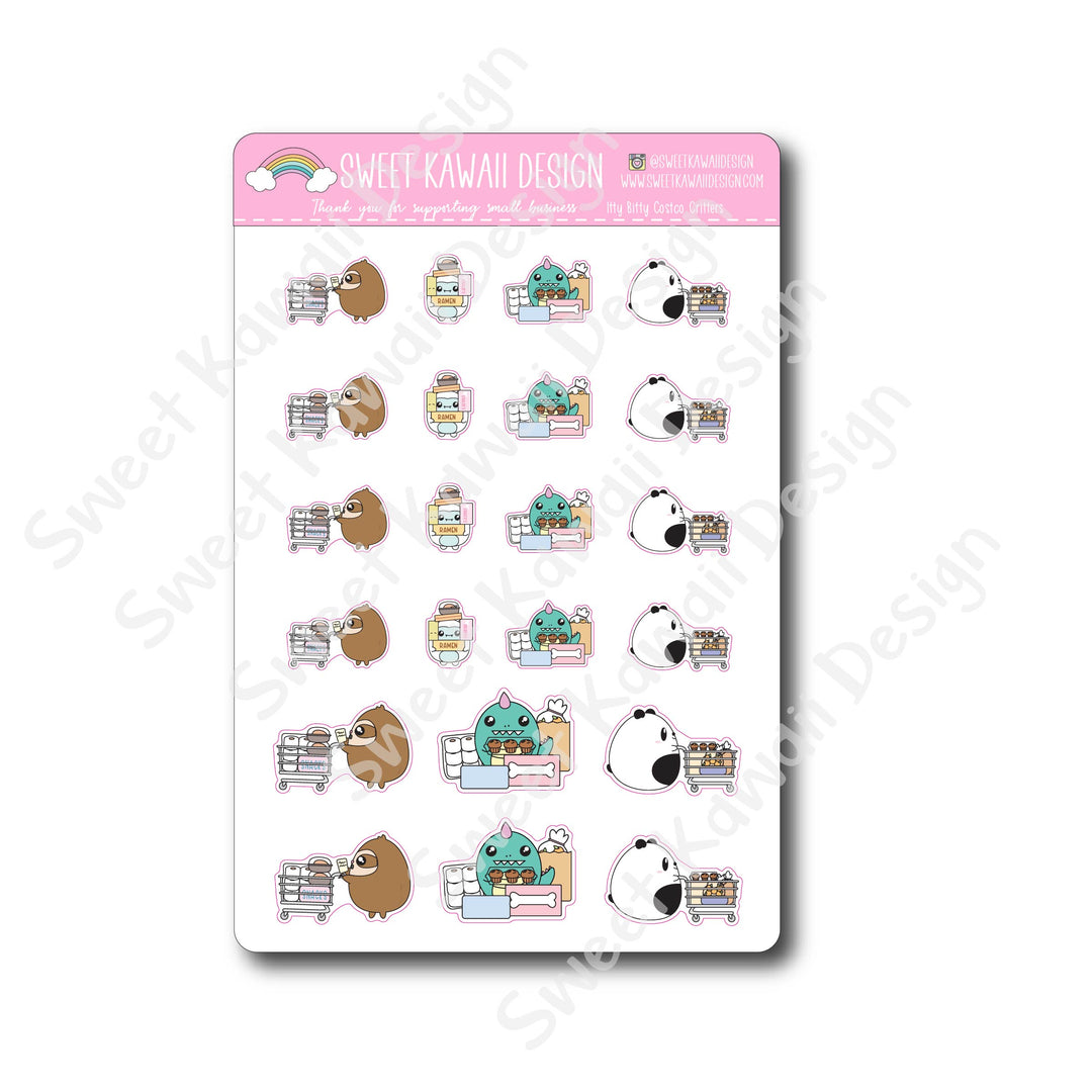 Kawaii Costco Critters Stickers