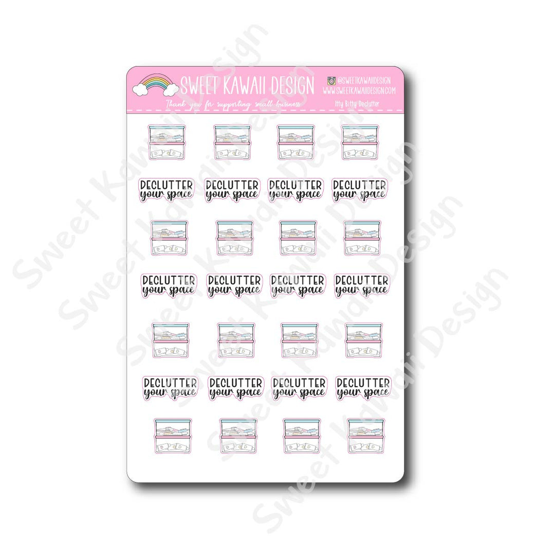 Kawaii Declutter Stickers