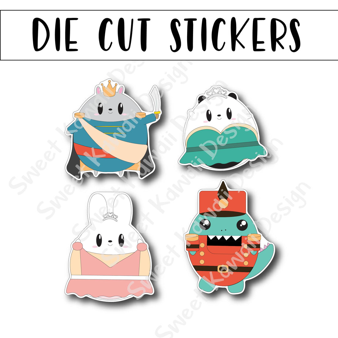 Kawaii Nutcracker Critters Diecut Sticker Set
