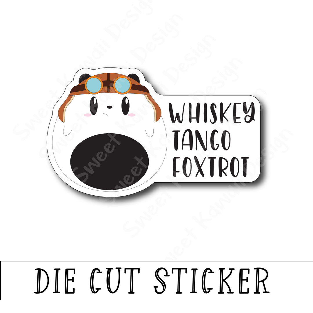 Kawaii Poe WTF Die Cut Sticker