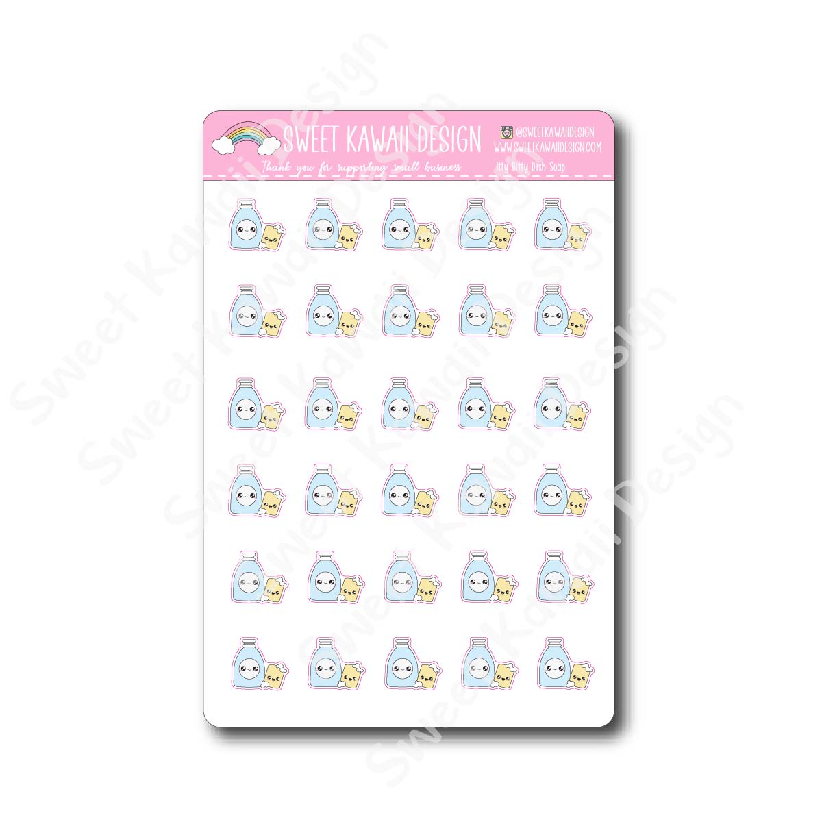 Kawaii Dish Soap Stickers