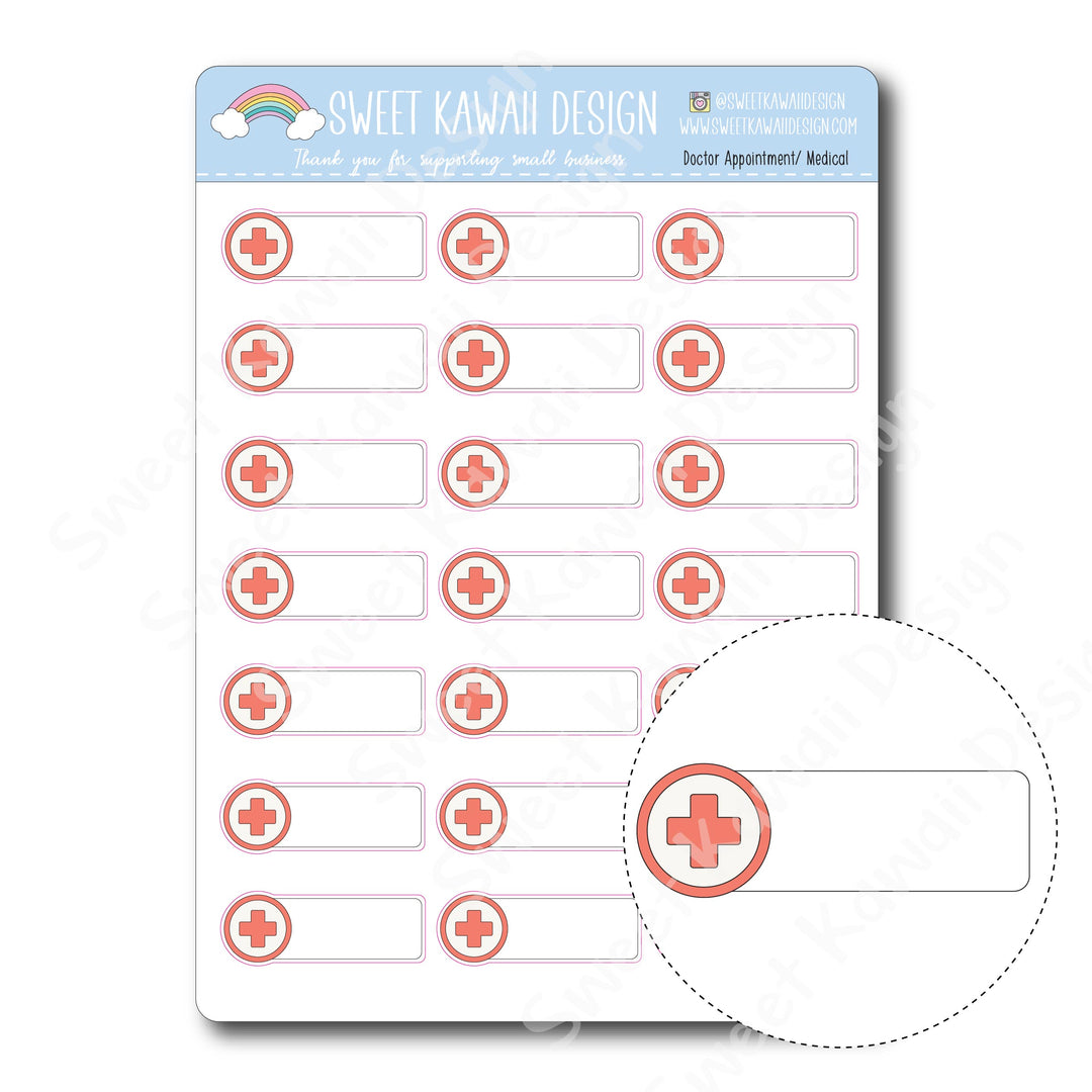 Kawaii Doctor Appointment Stickers