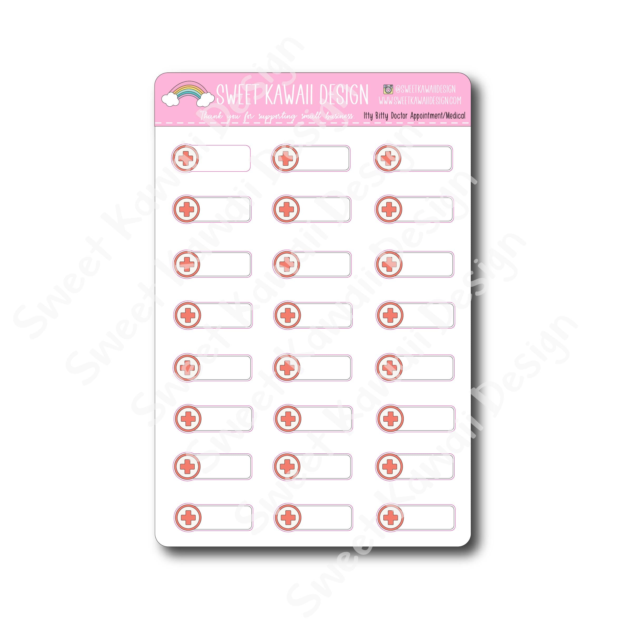 Kawaii Doctor Appointment Stickers