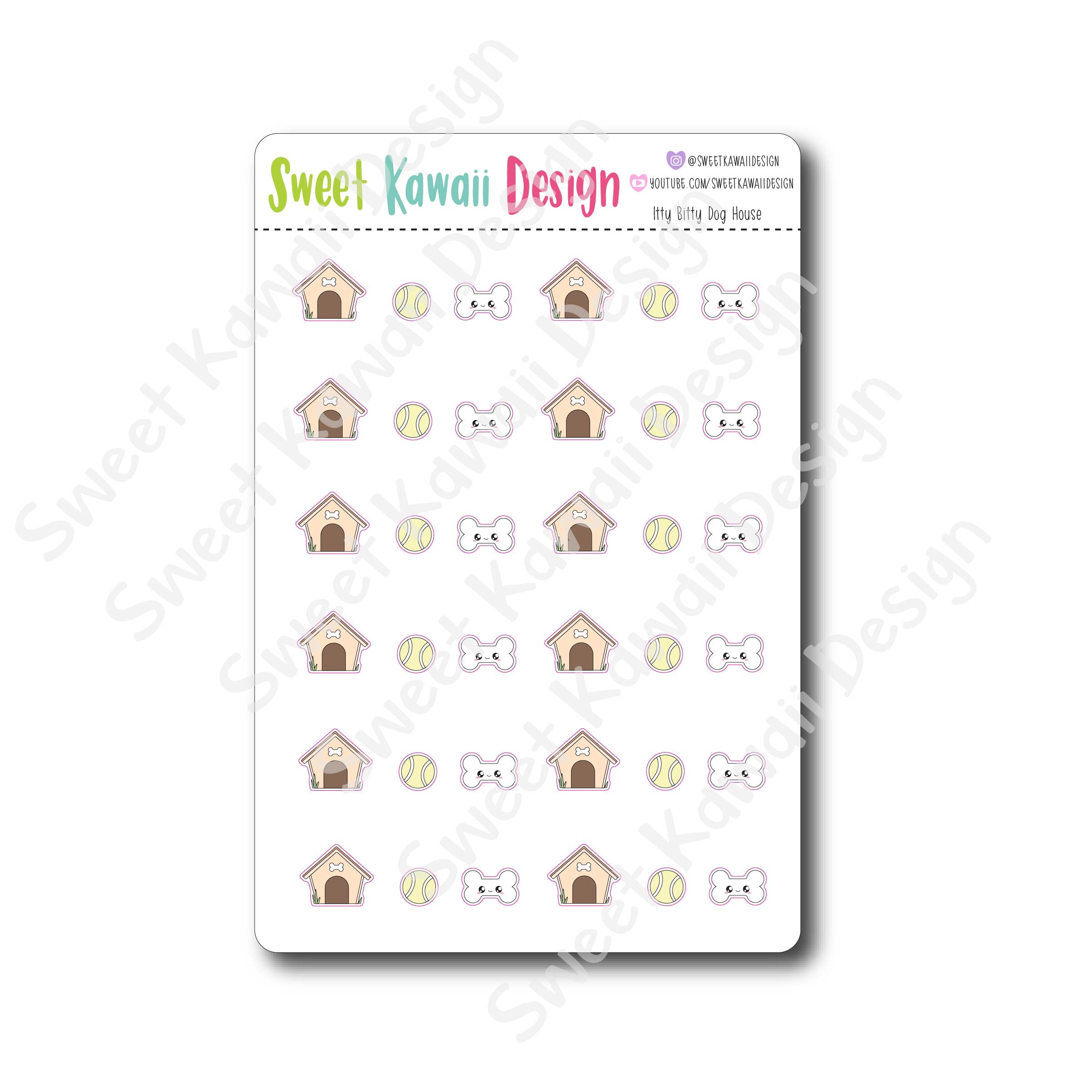 Kawaii Dog House Stickers