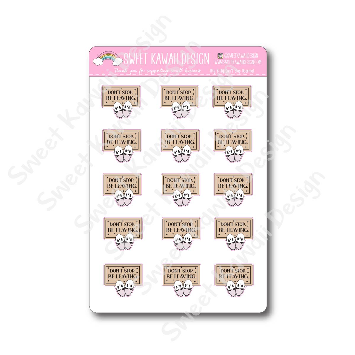 Kawaii Don't Stop Stickers
