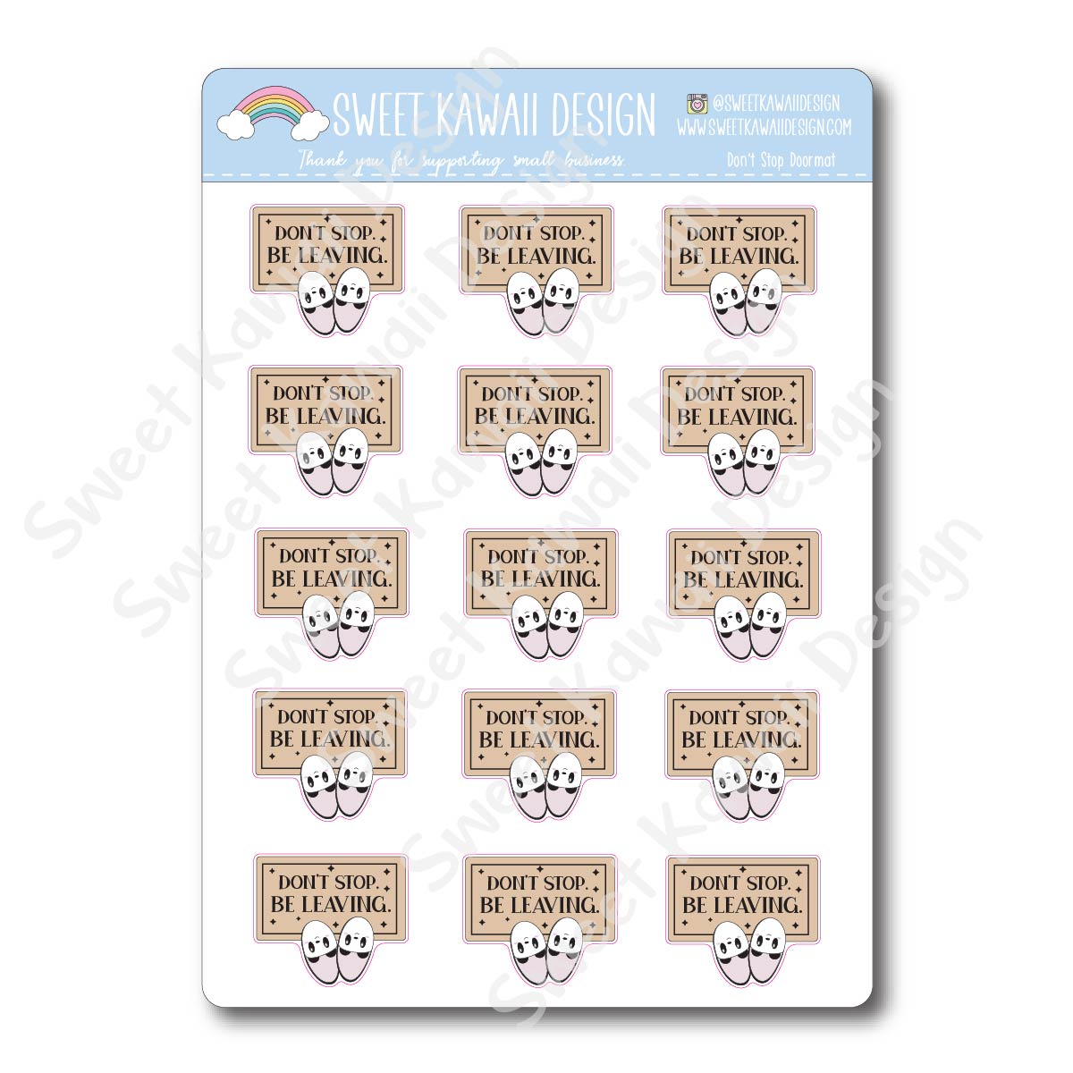 Kawaii Don't Stop Stickers