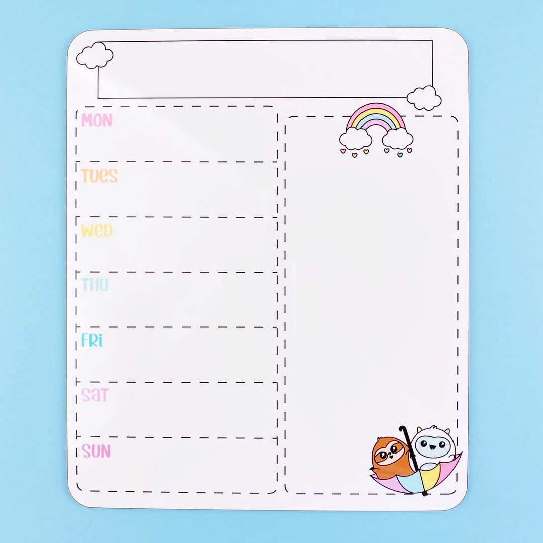 Dry Erase Board - Positive Vibes - Weekly Planner