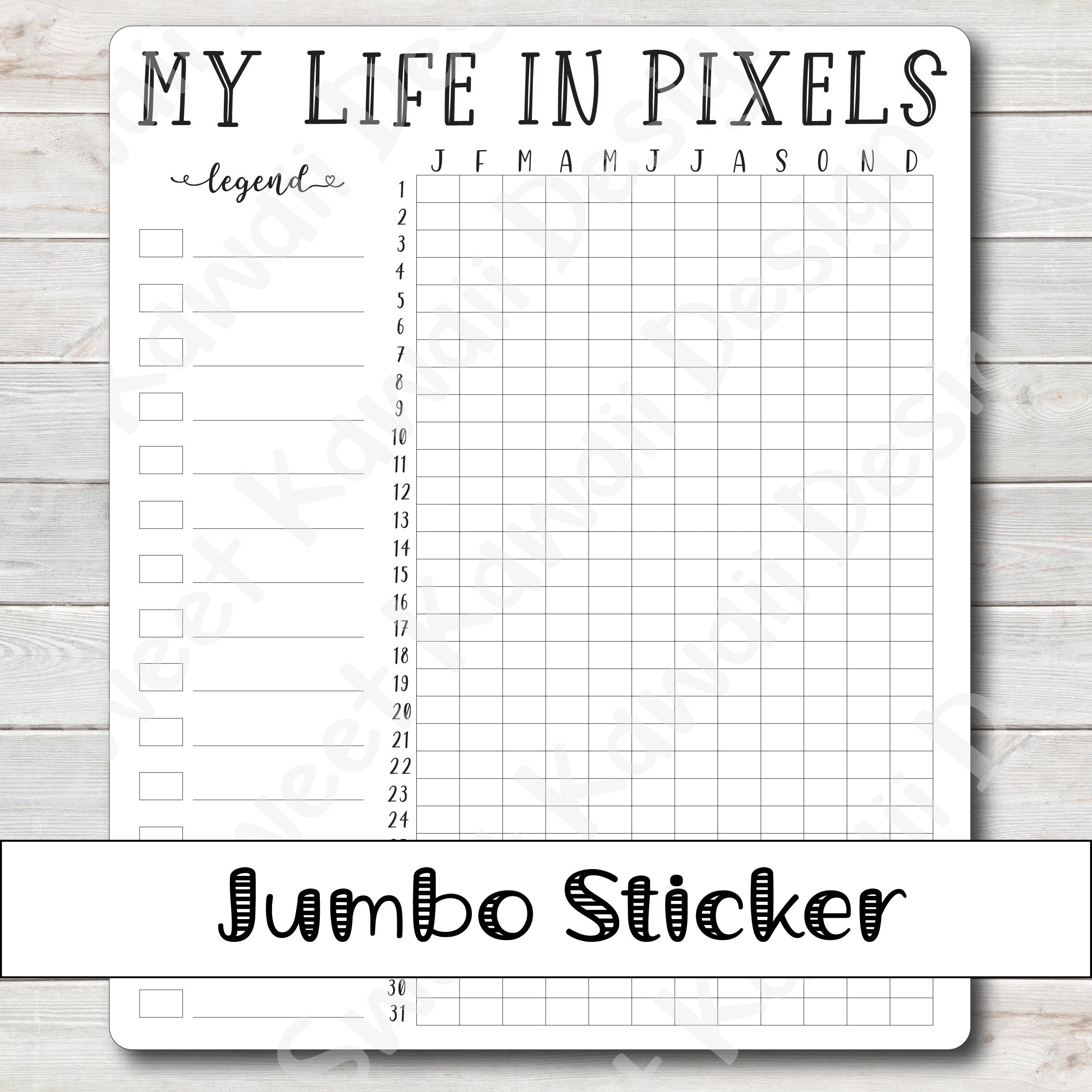 My Life in Pixels Sticker (jumbo)