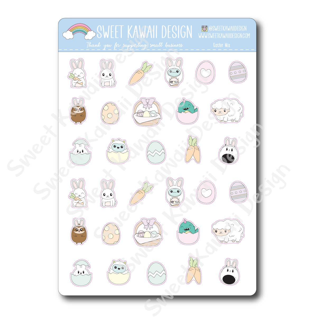 Kawaii Easter Mix Stickers