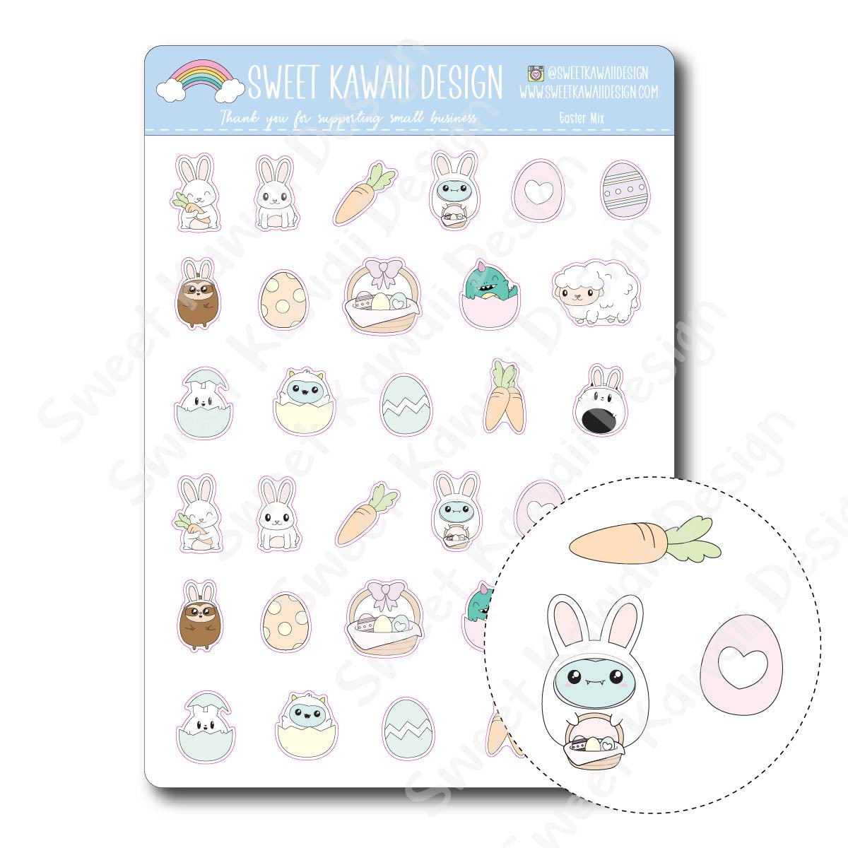 Kawaii Easter Mix Stickers