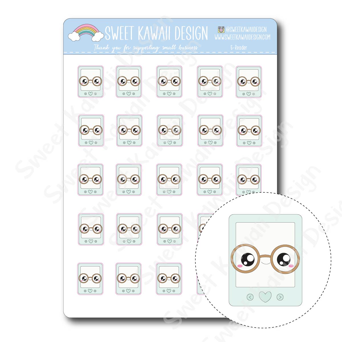 Kawaii E Reader Stickers