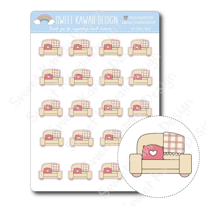 Kawaii Fall Comfy Couch Stickers