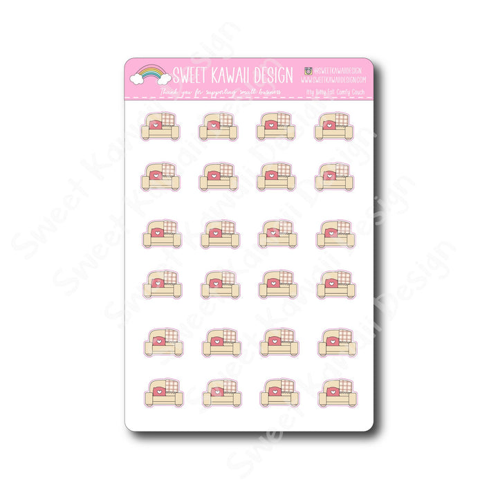 Kawaii Fall Comfy Couch Stickers