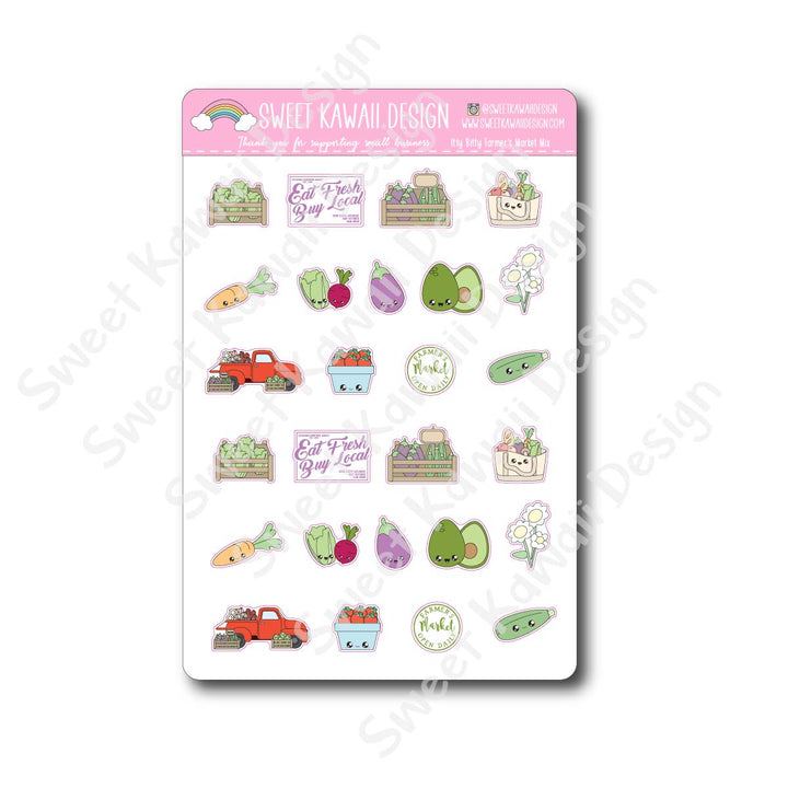 Kawaii Farmer's Market Mix Stickers