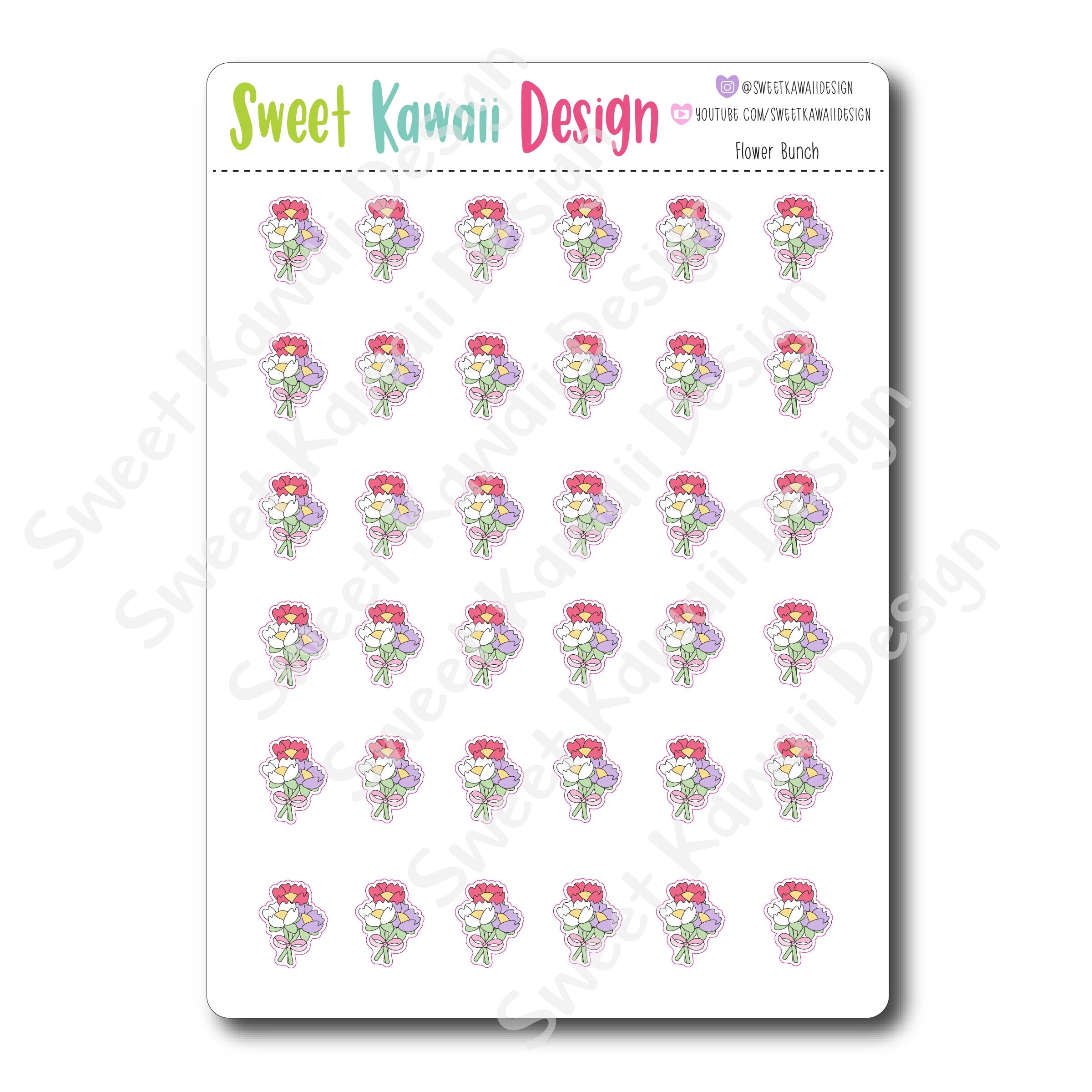 Kawaii Flower Bunch Stickers