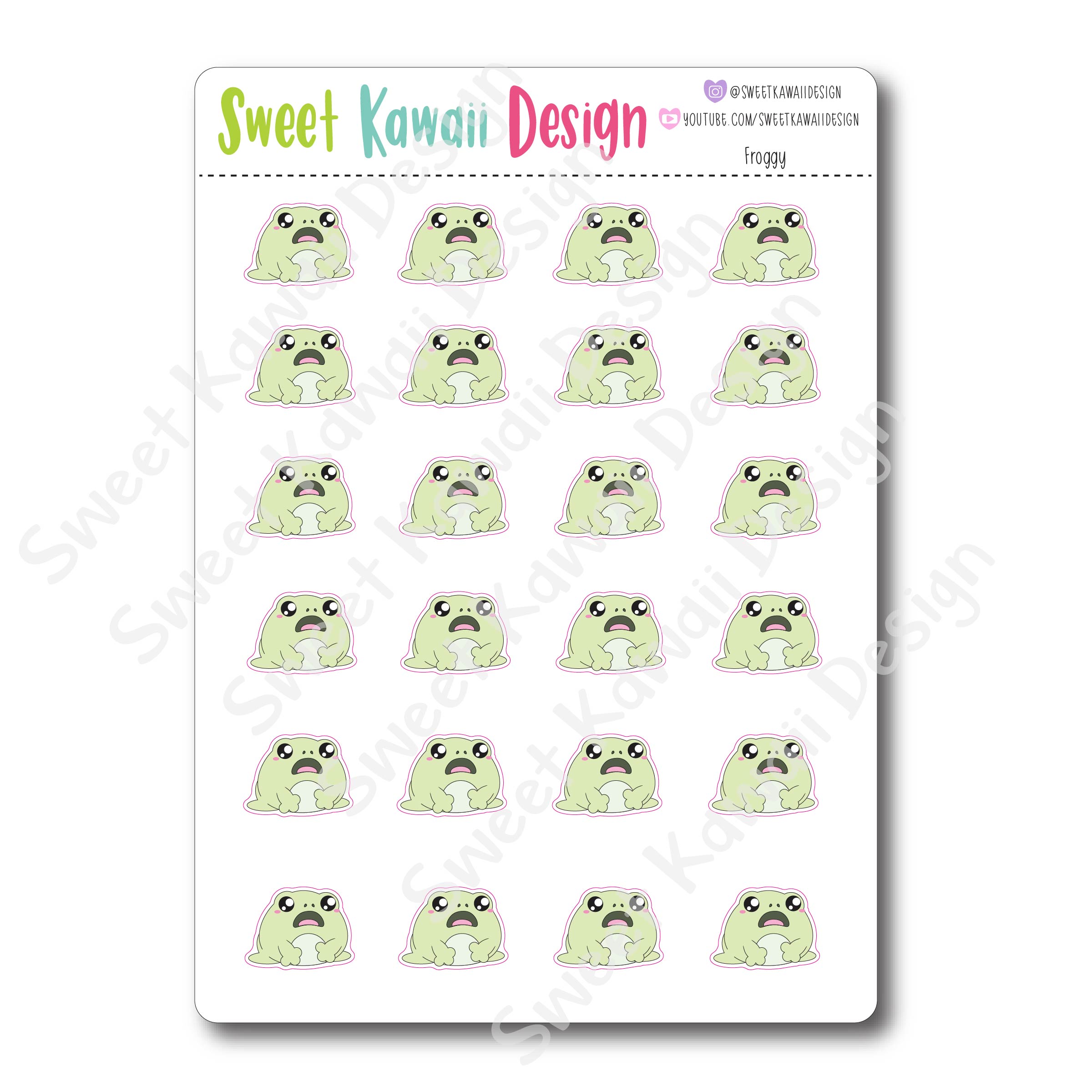 Kawaii Froggy Stickers